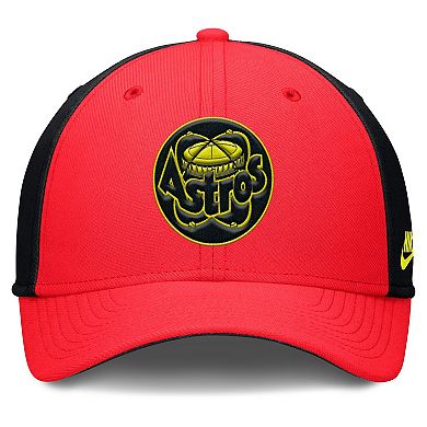Men's Nike Crimson/Black Houston Astros Neon 90s Rise SwooshFlex Hat