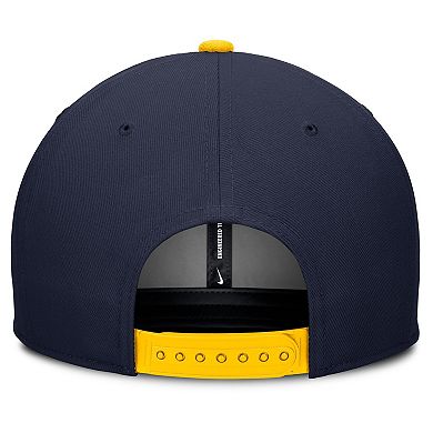 Men's Nike Navy/Cream Michigan Wolverines Pro Legacy Script Snapback Hat