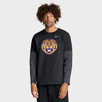 Men's Nike Black LSU Tigers 2025 Sideline Coach Performance Long Sleeve T-Shirt