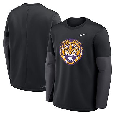 Men's Nike Black LSU Tigers 2025 Sideline Coach Performance Long Sleeve T-Shirt