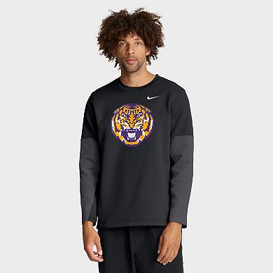 Men's Nike Black LSU Tigers 2025 Sideline Coach Performance Long Sleeve T-Shirt