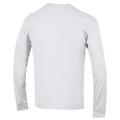 Men's Champion White Oklahoma Sooners Arch Over Logo 2-Hit Long Sleeve T-Shirt