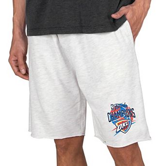Men's Concepts Sport Oatmeal Oklahoma City Thunder 2025 NBA Finals Champions Mainstream Tri-Blend French Terry Lounge Shorts