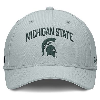 Men's Nike Gray Michigan State Spartans 2025 On-Field Rise Performance Flex Hat