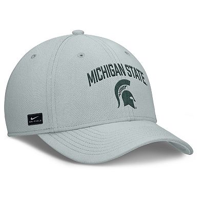 Men's Nike Gray Michigan State Spartans 2025 On-Field Rise Performance Flex Hat