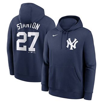 Men's Nike Giancarlo Stanton Navy New York Yankees Player Name & Number Club Fleece Pullover Hoodie