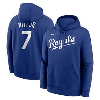 Men's Nike Bobby Witt Jr. Royal Kansas City Royals Player Name & Number Club Fleece Pullover Hoodie
