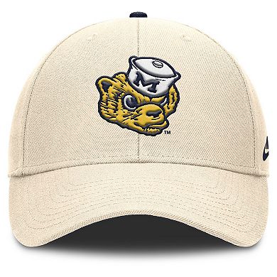 Men's Nike Natural Michigan Wolverines Rise Legacy Adjustable Hat