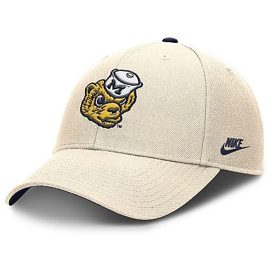 Men's Nike Natural Michigan Wolverines Rise Legacy Adjustable Hat