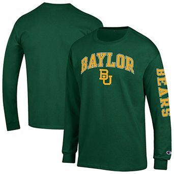 Men's Champion Green Baylor Bears Arch Over Logo 2-Hit Long Sleeve T-Shirt