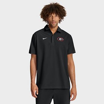 Men's Nike Black Georgia Bulldogs Team Focus Woven Performance Polo