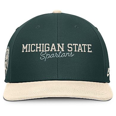 Men's Nike Green/Cream Michigan State Spartans Pro Legacy Script Snapback Hat