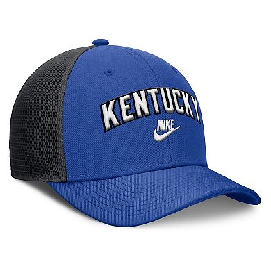 Men's Nike Royal/Black Kentucky Wildcats Legacy Arch Rise Performance Trucker Adjustable Hat