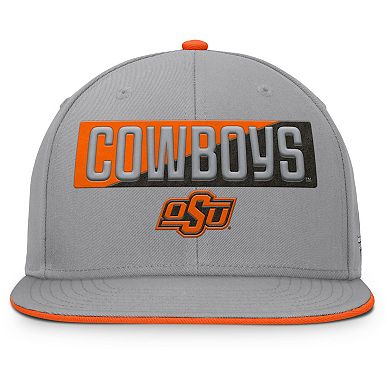 Men's Fanatics Gray Oklahoma State Cowboys Duo Snapback Hat
