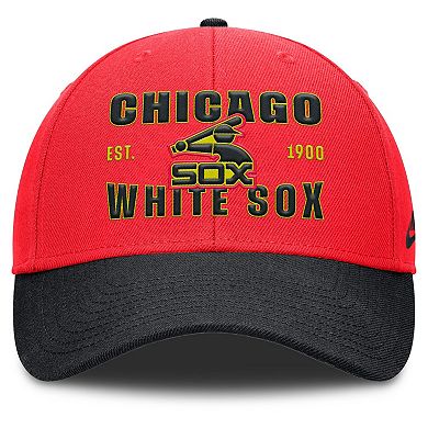 Men's Nike Crimson/Black Chicago White Sox Neon 90s Rise Adjustable Hat