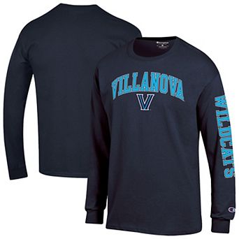 Men's Champion Navy Villanova Wildcats Arch Over Logo 2-Hit Long Sleeve T-Shirt