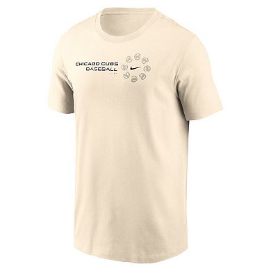 Men's Nike Natural Chicago Cubs Pinwheel Lockup T-Shirt