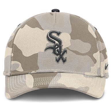 Men's Nike Natural Chicago White Sox Camo Pack Rise Adjustable Hat