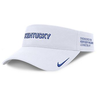 Men's Nike White Kentucky Wildcats 2025 On-Field Gameday Performance Ace Adjustable Visor