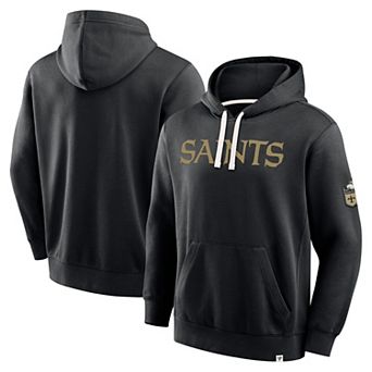 Men's Fanatics Black New Orleans Saints New Horizons Heritage Pullover Hoodie