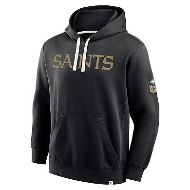 Men's Fanatics Black New Orleans Saints New Horizons Heritage Pullover Hoodie