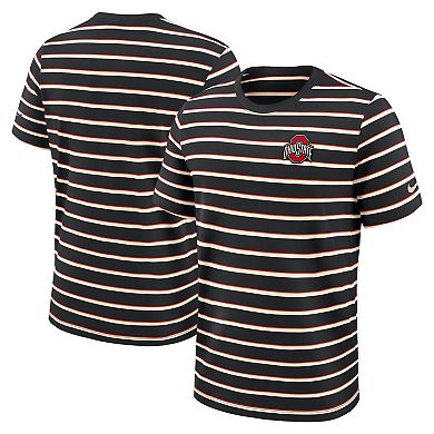 Men's Nike Black Ohio State Buckeyes Athletic Prep Legacy Summit Stripe T-Shirt