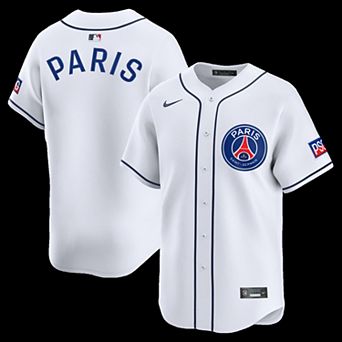 Men's Nike White Paris Saint-Germain 2025 Soccer x MLB Limited Jersey