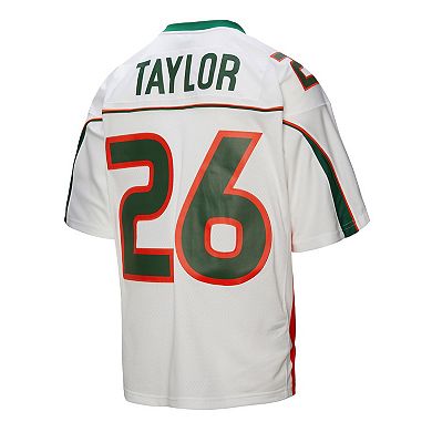Men's Mitchell & Ness Sean Taylor White Miami Hurricanes 2001 Legacy Jersey