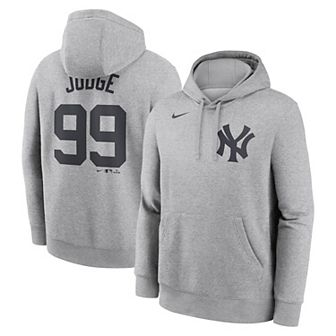 Men's Nike Aaron Judge Heather Gray New York Yankees Player Name & Number Club Fleece Pullover Hoodie