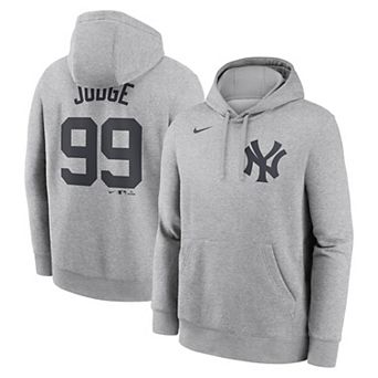 Men's Nike Aaron Judge Heather Gray New York Yankees Player Name & Number Club Fleece Pullover Hoodie