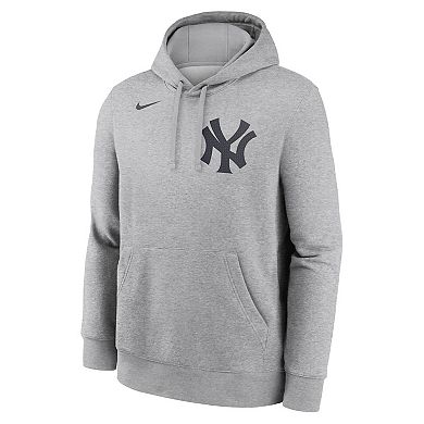 Men's Nike Aaron Judge Heather Gray New York Yankees Player Name & Number Club Fleece Pullover Hoodie