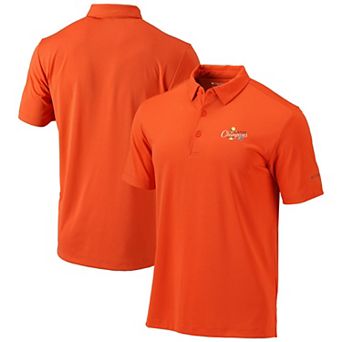 Men's Columbia Orange Oklahoma City Thunder 2025 NBA Finals Champions Omni-Wick Drive Polo