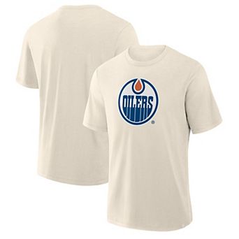Men's Fanatics Cream Edmonton Oilers Stadium Slub T-Shirt