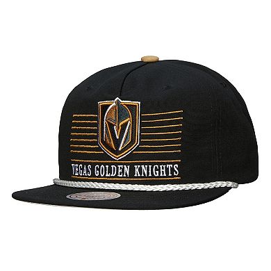 Men's Mitchell & Ness Black Vegas Golden Knights Ascend Deadstock Snapback Hat