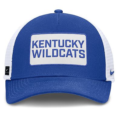 Men's Nike Royal/White Kentucky Wildcats 2025 On-Field Rise Patch Trucker Adjustable Hat