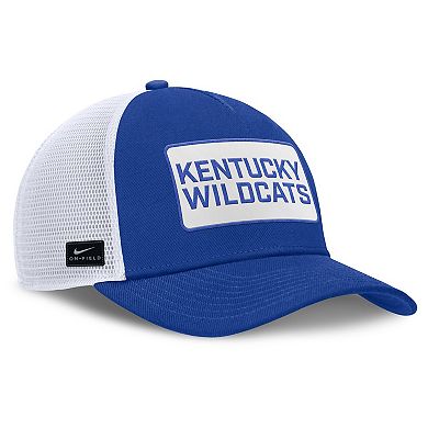 Men's Nike Royal/White Kentucky Wildcats 2025 On-Field Rise Patch Trucker Adjustable Hat