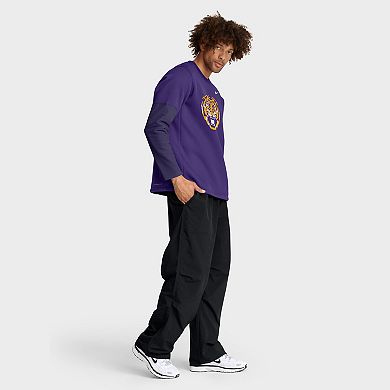 Men's Nike Purple LSU Tigers 2025 Sideline Coach Performance Long Sleeve T-Shirt