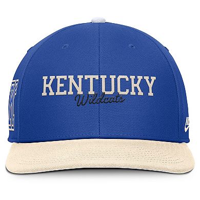 Men's Nike Royal/Cream Kentucky Wildcats Pro Legacy Script Snapback Hat