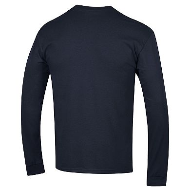 Men's Champion Navy BYU Cougars Arch Over Logo 2-Hit Long Sleeve T-Shirt