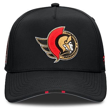 Men's Fanatics Black Ottawa Senators 2025 NHL Draft Authentic Pro On-Stage Podium A-Frame Adjustable Hat