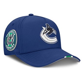 Men's Fanatics Blue Vancouver Canucks 2025 NHL Draft Authentic Pro On-Stage Podium A-Frame Adjustable Hat