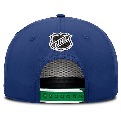 Men's Fanatics Blue Vancouver Canucks 2025 NHL Draft Authentic Pro On-Stage Podium A-Frame Adjustable Hat