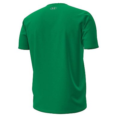 Men's Under Armour Kelly Green Notre Dame Fighting Irish 2025 Sideline Football Performance T-Shirt