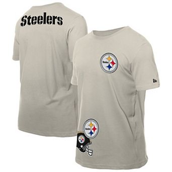 Men's New Era Light Beige Pittsburgh Steelers Multi Patch T-Shirt