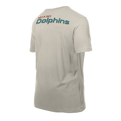 Men's New Era Light Beige Miami Dolphins Multi Patch T-Shirt