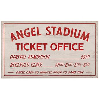 Los Angeles Angels 10" x 17" Ticket Office Wood Sign