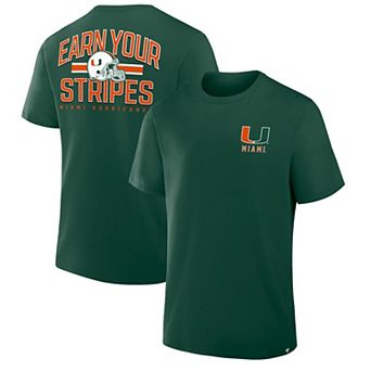 Men's Fanatics Green Miami Hurricanes Quad Legacy T-Shirt