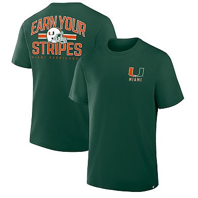 Men's Fanatics Green Miami Hurricanes Quad Legacy T-Shirt