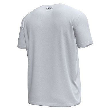 Men's Under Armour White Notre Dame Fighting Irish Stack Stretch Performance T-Shirt