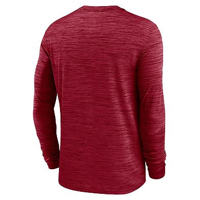 Men's Nike Red Team USA Training Velocity Long Sleeve Performance T-Shirt